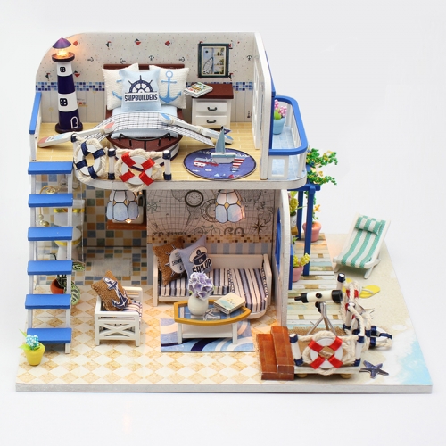 Cutebee Diy Dollhouse Miniature Kit with Furniture, Wooden Mini Miniature Dollhouse kits, Casa Miniatura Dolls House Plus Dust Proof