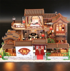 Cutebee Diy Dollhouse Miniature Kit with Furniture, Wooden Mini Miniature Dollhouse kits, Casa Miniatura Dolls House  Chinese Style